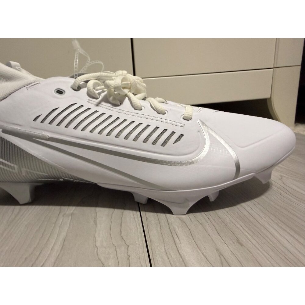 Nike Vapor Edge Pro 360 2 White Silver Football Cleats DA5456-102 Men's Size 13 - Picture 6 of 12
